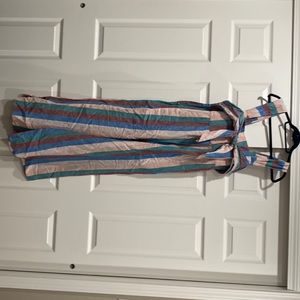 Madewell striped jumpsuit